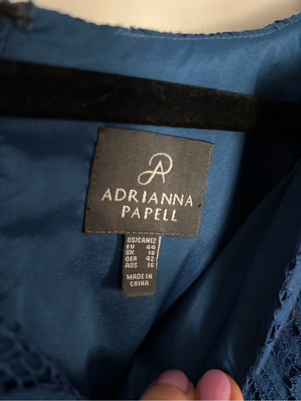 Adrianna Papell Teal Lace-Trim Blazer